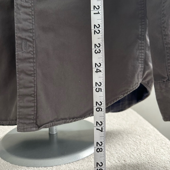 American Eagle Y2K Flannel Lined Canvas Shirt Button Up S\P\CH Gender Neutral - Picture 7 of 11